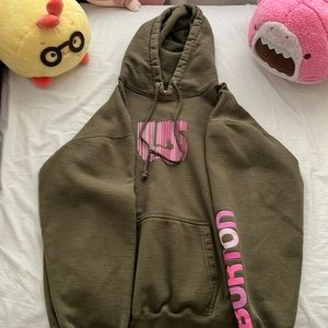 burton green hoodie size m